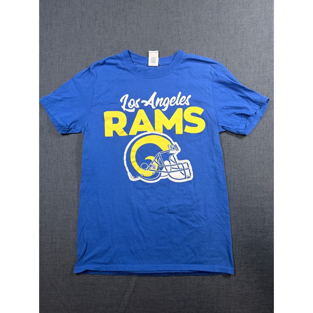 Los Angeles Rams Gildan Softstyle Graphic T-Shirt Mens Small Blue NFL Football